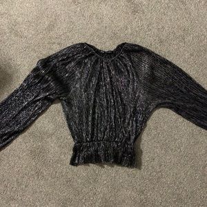 sparkly sheer festive top